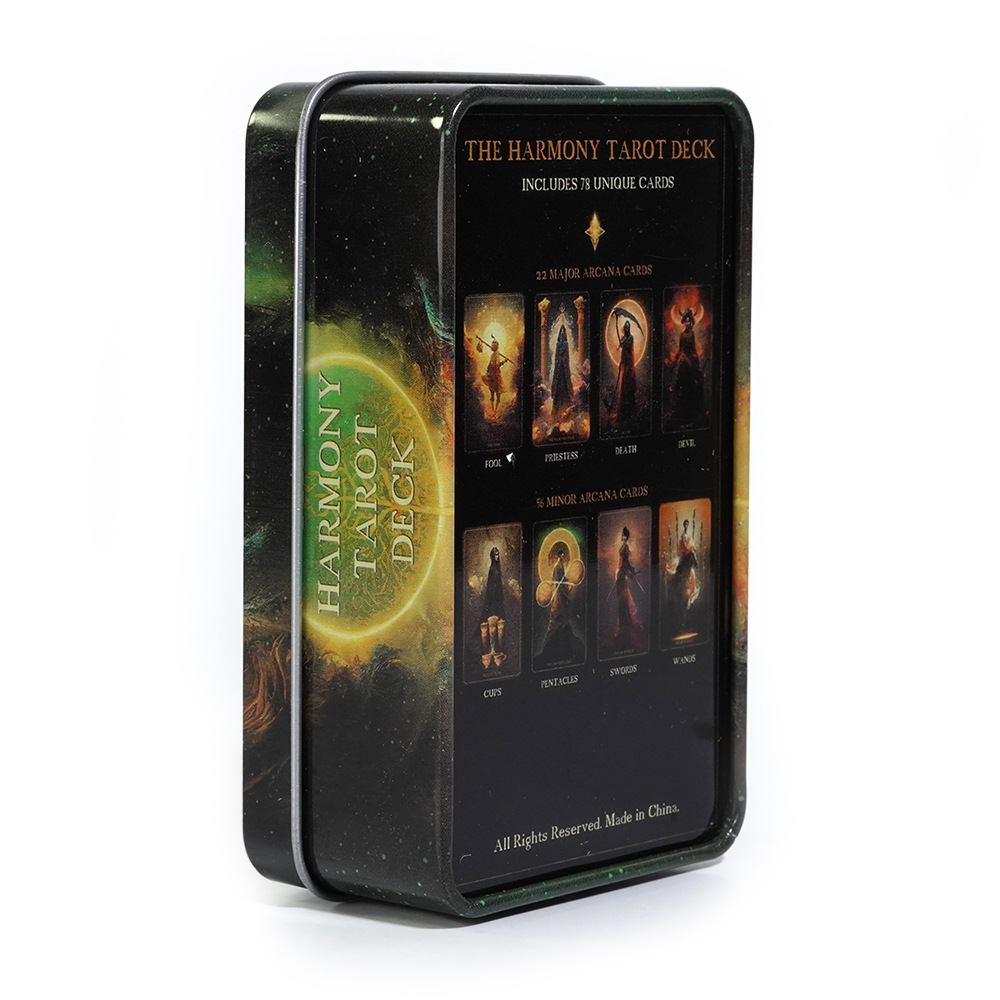 Tarot Cards Deck With Guidebook - سطح التارو المتناغم بحواف مطوية ،