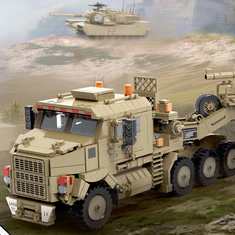 Lego Compatible Military Tank - مجموعة مكعبات بناء مركبة عسكرية مدرعة