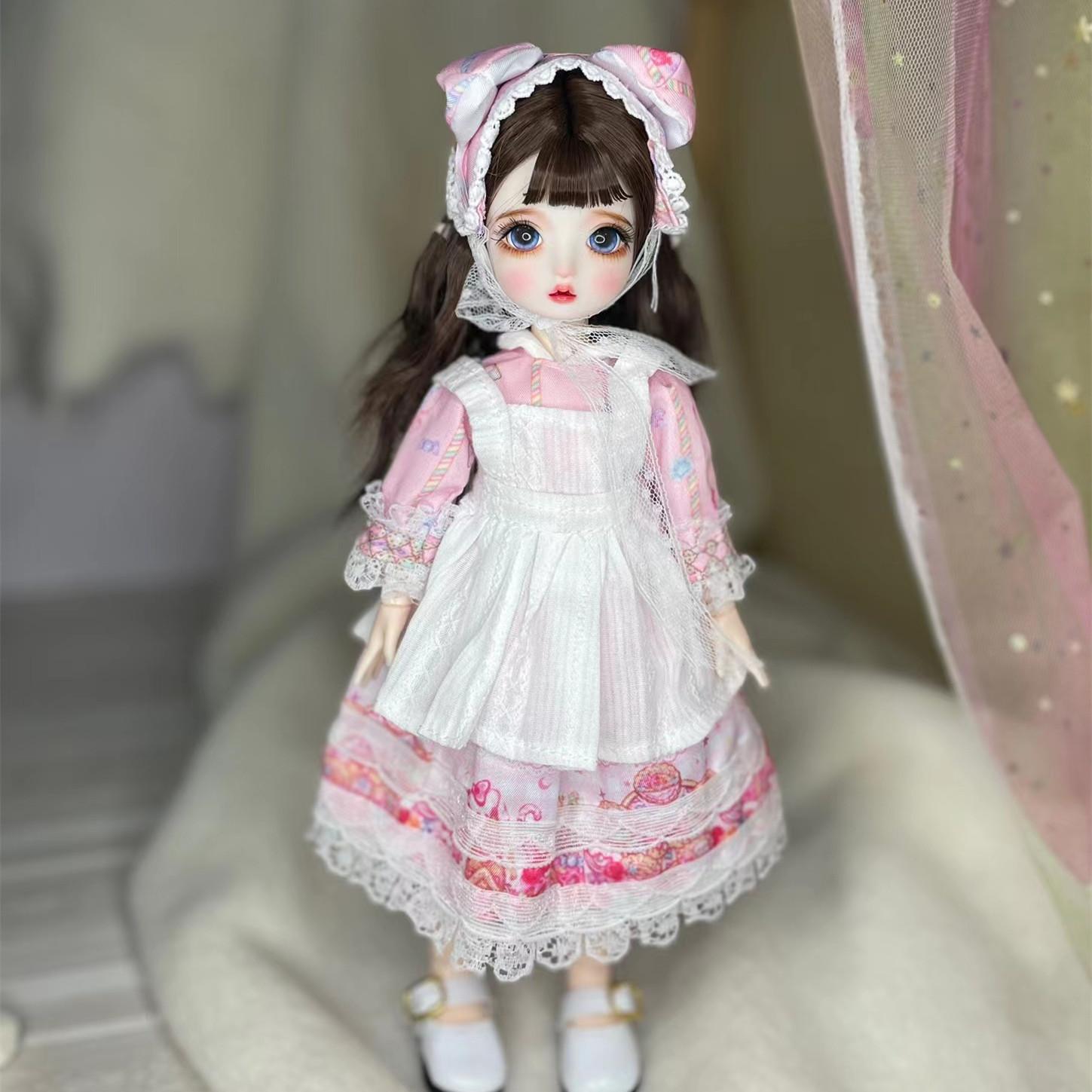 Bjd Doll 1 6 Full Set With Clothes - 1/6 مقياس سوبر لطيف دمية الموضة