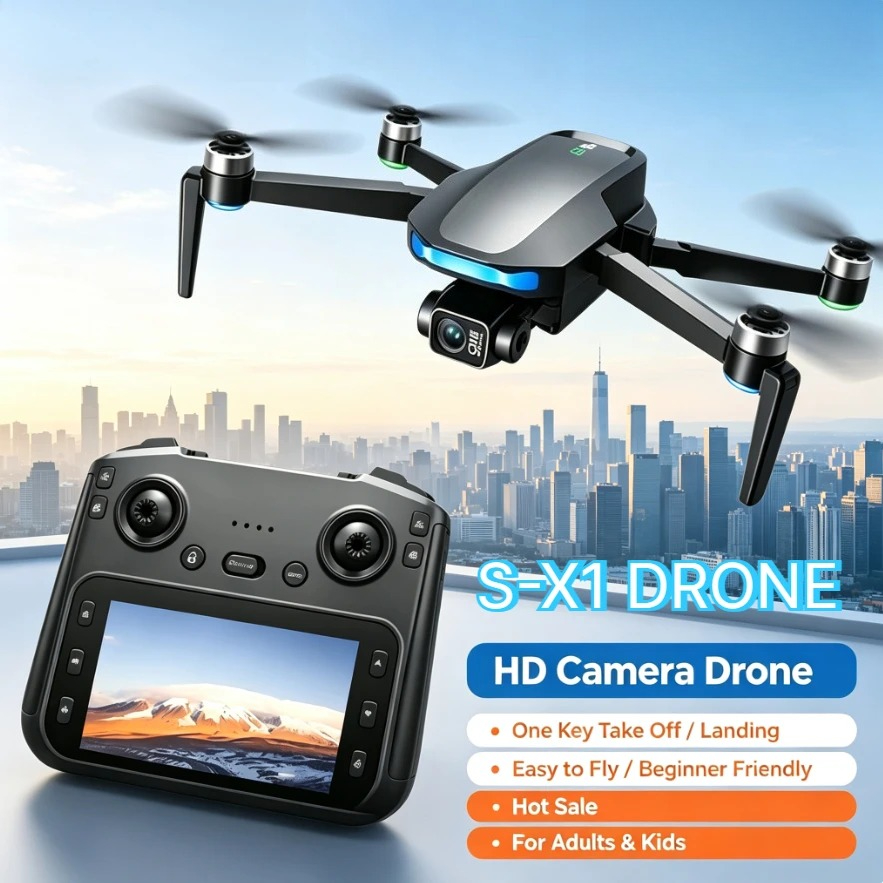 Fpv Brushless Rc Drone 4K - طائرة بدون طيار S-X1 الأصلية مزودة