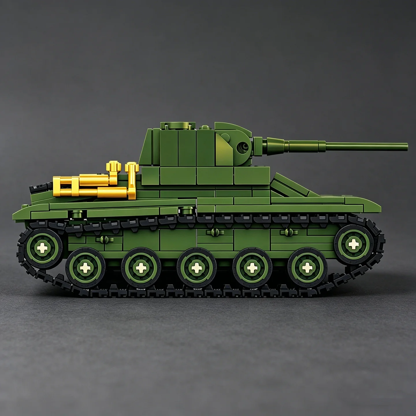 Lego Compatible Military Tank - نموذج دبابة خفيفة T-70 للجيش السوفيتي