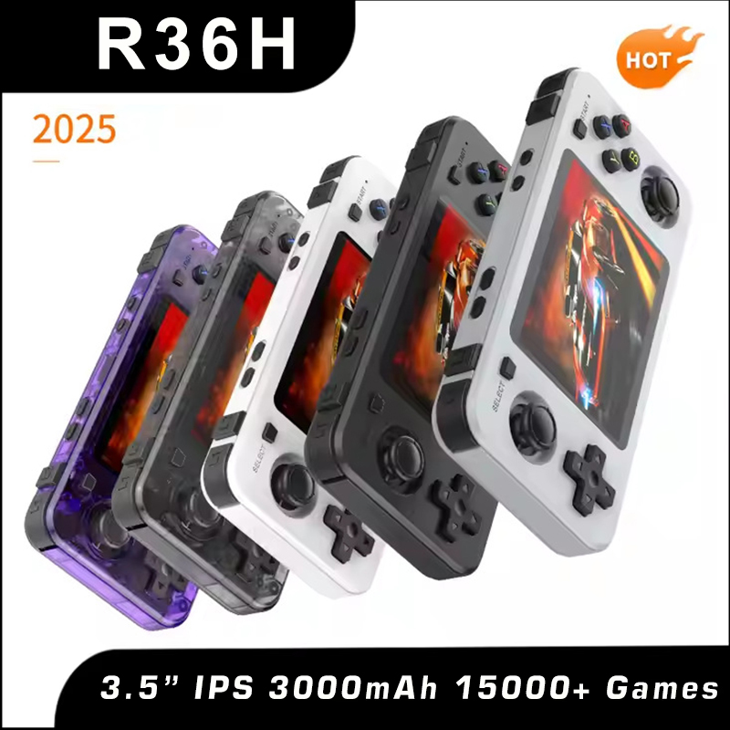 Retro Handheld Game Console R36S - جديد R36H ريترو وحدة تحكم محمولة