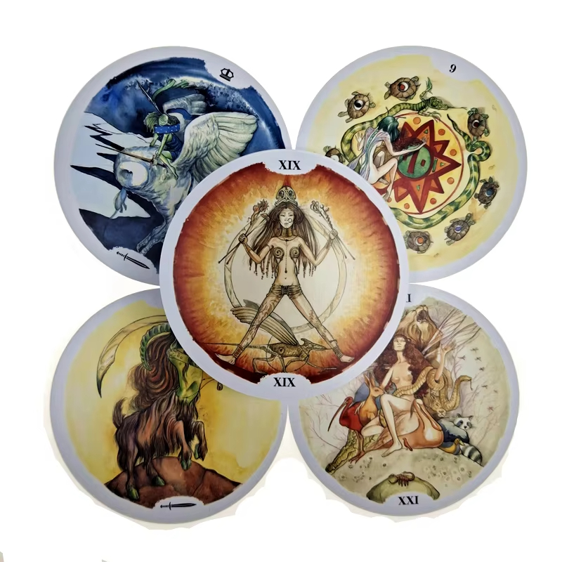 نمط جديد دائرة الحياة بطاقات ا - مراجعة Tarot Cards Deck With Guidebook وسعره