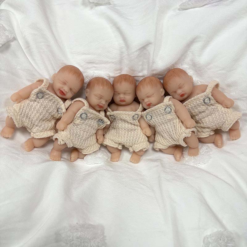 5 قطعة/المجموعة 4 بوصة اليدوية - مراجعة Reborn Baby Doll Silicone Realistic وسعره