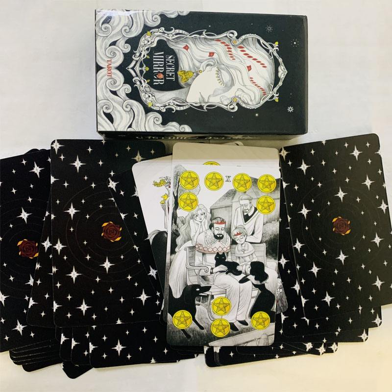 سر مرآة بطاقات التارو 80 سطح ا - مراجعة Tarot Cards Deck With Guidebook وسعره