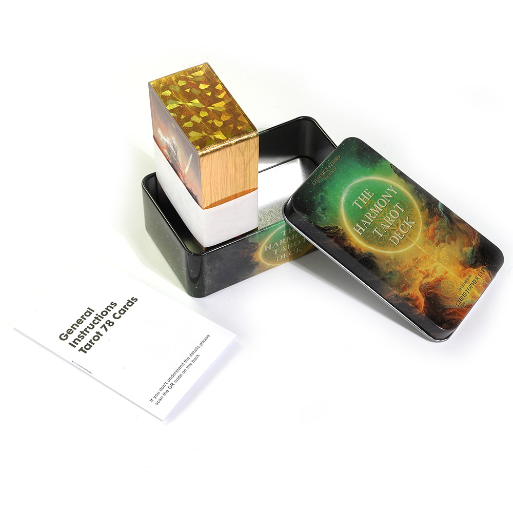 سطح التارو المتناغم بحواف مطوي - مراجعة Tarot Cards Deck With Guidebook وسعره