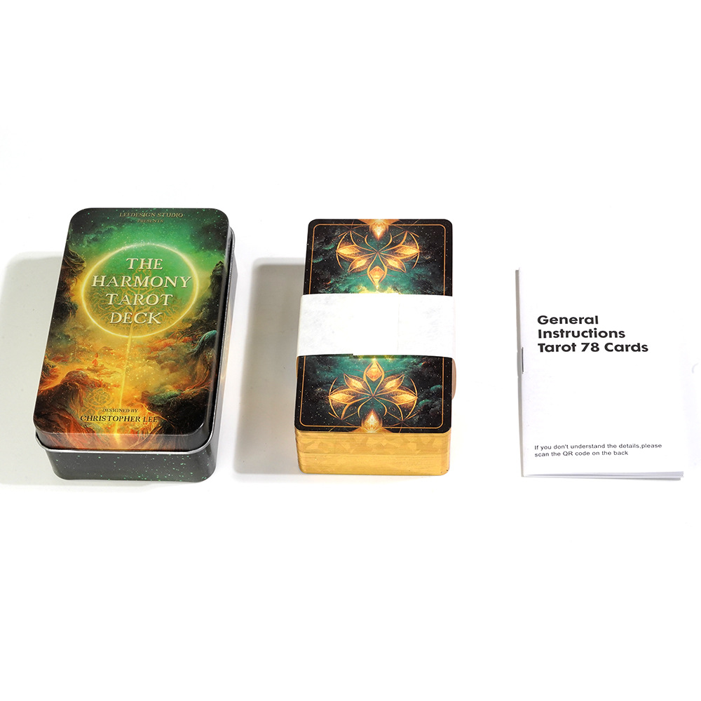 سطح التارو المتناغم بحواف مطوي - مراجعة Tarot Cards Deck With Guidebook وسعره
