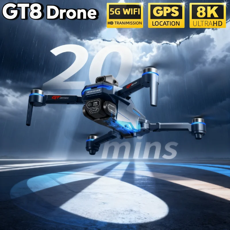 حار ل LSRC GT8 الطائرة بدون طي - مراجعة Fpv Brushless Rc Drone 4K وسعره
