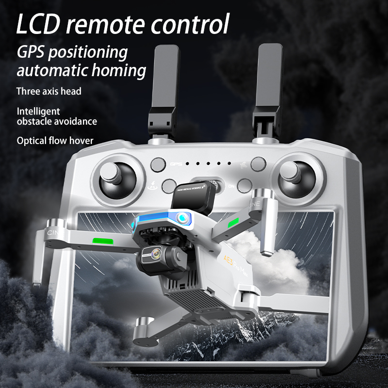 AE3 PRO Max جديد LCD SC نظام ت - مراجعة Fpv Brushless Rc Drone 4K وسعره