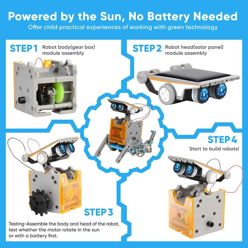 الجذعية 13 في 1 التعليم ألعاب  - مراجعة Stem Solar Robot Kit For Kids وسعره