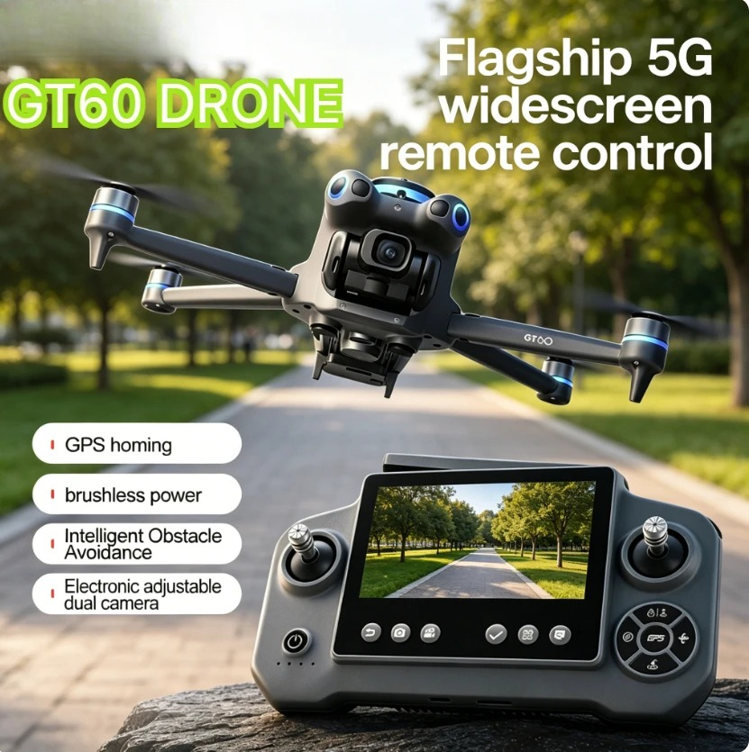 طائرة بدون طيار أصلية GT60 GPS - مراجعة Fpv Brushless Rc Drone 4K وسعره