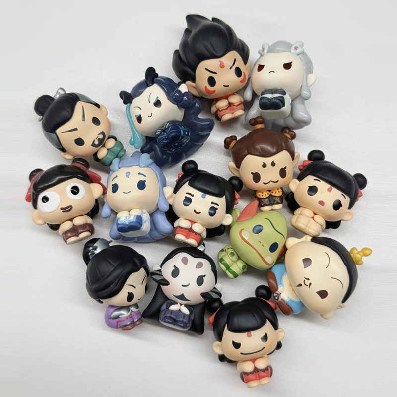 Ne Zha 2 الجلوس في صف سلسلة حق - مراجعة Anime Action Figure Blind Box وسعره