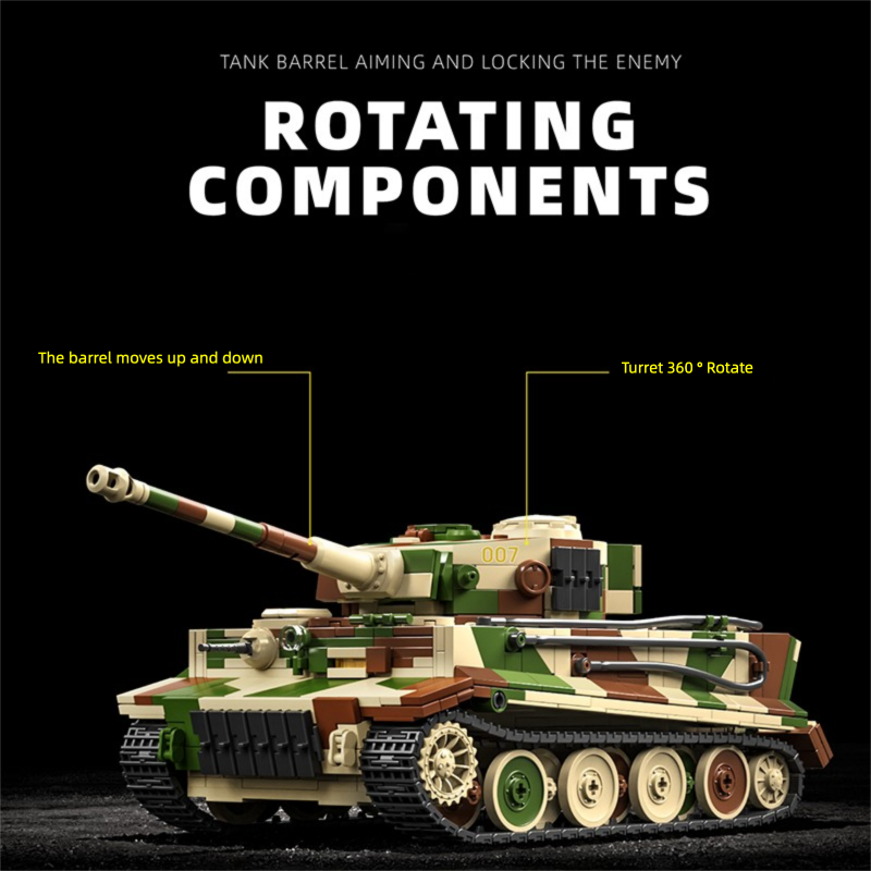 مجموعة مكعبات بناء دبابة النمر - مراجعة Lego Compatible Military Tank وسعره