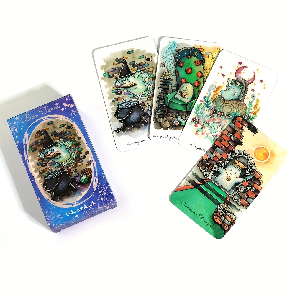 بطاقة قراءة Boo Tarot Deck Gho - مراجعة Tarot Cards Deck With Guidebook وسعره